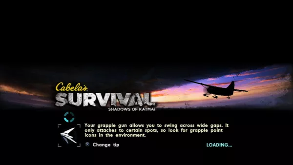 Cabela&#x27;s Survival: Shadows of Katmai PlayStation 3 Loading screen provides tips.