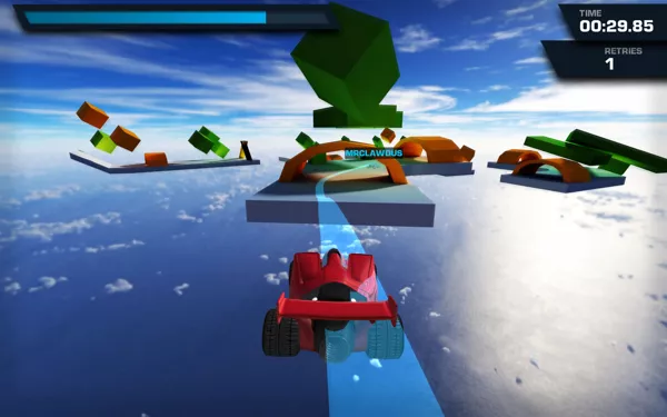 Jet Car Stunts Windows This level consists of different floating platforms.