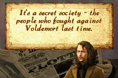 Harry Potter and the Order of the Phoenix Game Boy Advance Explaining the story