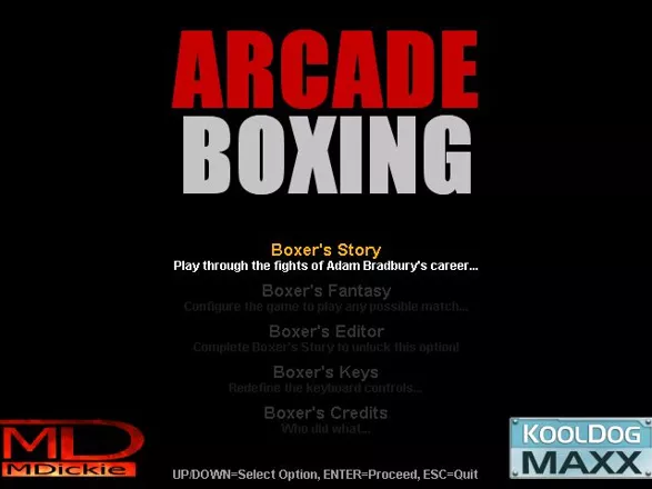 Championship Boxing Windows The game&#x27;s title screen