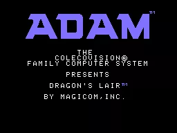 Dragon&#x27;s Lair Coleco Adam Title screen 1