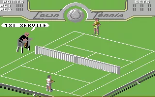 Grand Prix Tennis Commodore 64 Start of the match