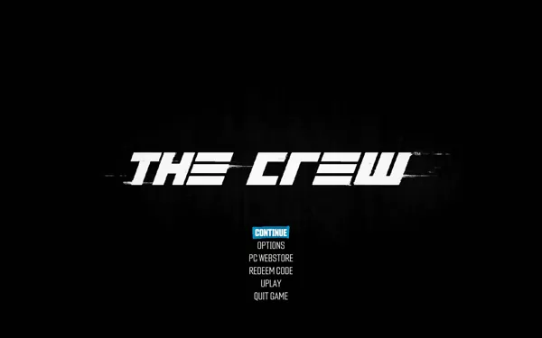 The Crew Windows Title screen and main menu