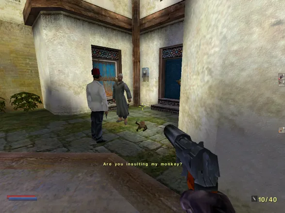 The Operative: No One Lives Forever Windows The game is full of hilarious conversations you can overhear. There is simply no end to them. This is takes place in Morocco