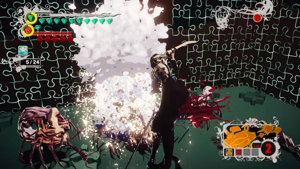Killer Is Dead Windows Cleaning bugs in a puzzle room