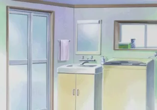 Roommate 3: Ry&#x14D;ko - Kaze no Kagayaku Asa ni SEGA Saturn In the bathroom.