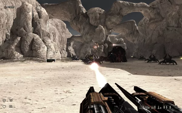 Serious Sam 3: BFE Windows Using the rocket launcher in a canyon (survival map).