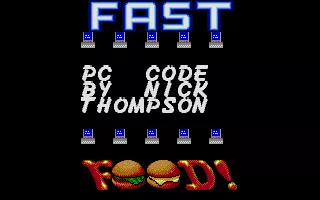 Fast Food DOS Title screen and game credits (VGA)