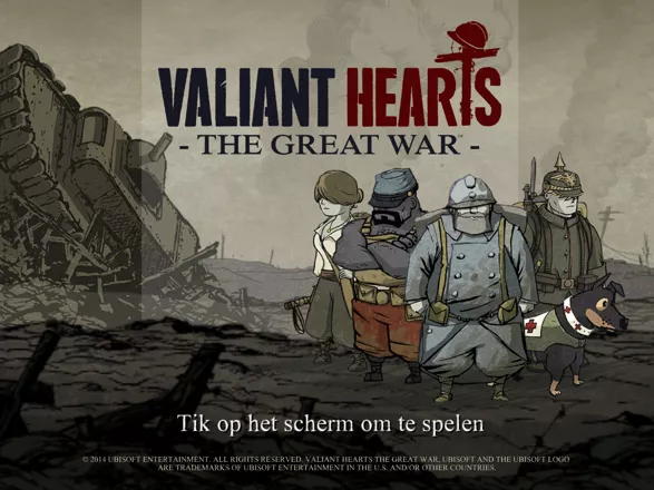 Valiant Hearts: The Great War iPad Title screen