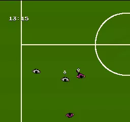 Exciting Soccer: Konami Cup NES Some midfield action