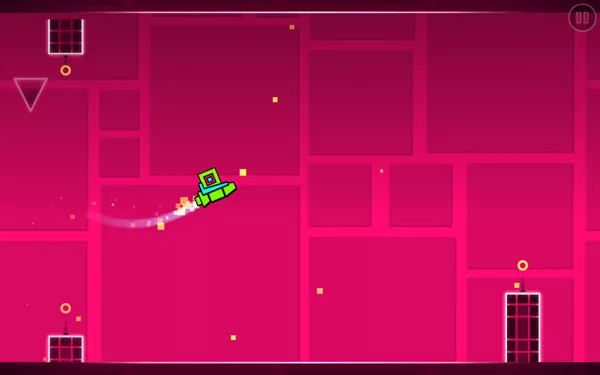 Geometry Dash Android Flying in a short sequence where you need to manage boost.