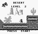 Taz Mania 2 Game Boy Desert Level 2 introduction.