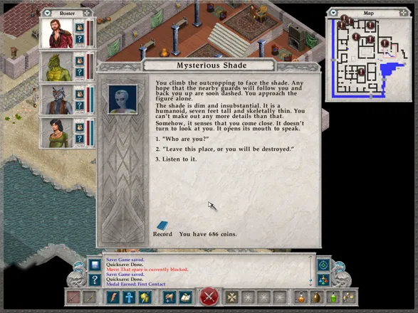 Avernum II: Crystal Souls Windows Talking to a mysterious visitor.