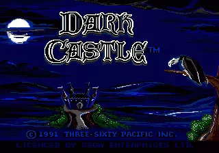 Dark Castle Genesis Title screen