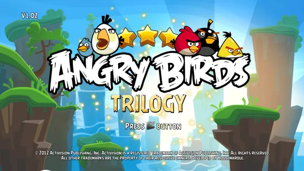 Angry Birds Trilogy PlayStation 3 Title screen
