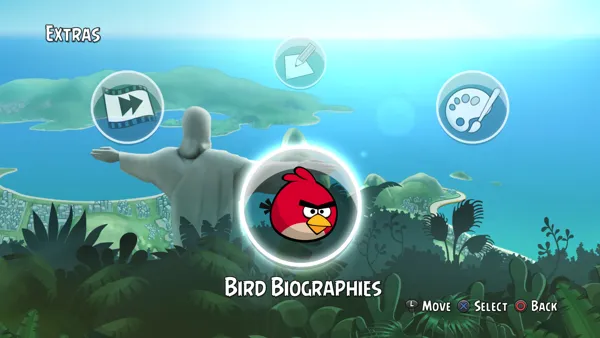 Angry Birds Trilogy PlayStation 3 Extras menu