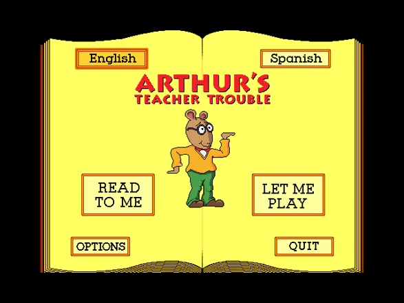 Marc Brown&#x27;s Arthur&#x27;s Teacher Trouble Windows 3.x Main menu, Arthur dancing.