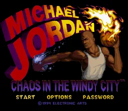 Michael Jordan:  Chaos in the Windy City SNES Title Screen