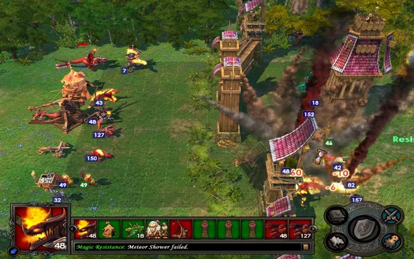 Heroes of Might and Magic V Windows Attacking an enemy castle with a demonic army