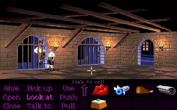 The Secret of Monkey Island: Enhanced Version DOS Talking to the prisoner