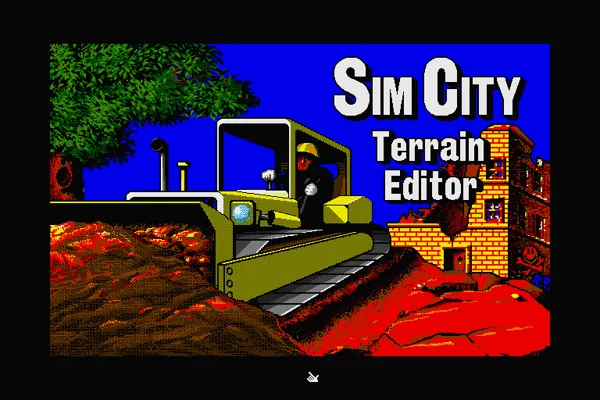 Sim City: Terrain Editor Sharp X68000 Title screen