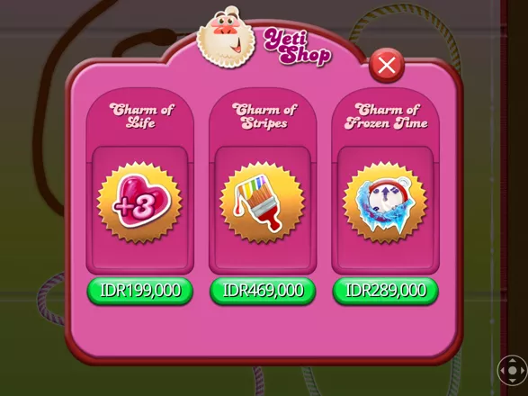 Candy Crush Saga iPad The Yeti shop offers a limited selection of boosts which may be purchased with real money.