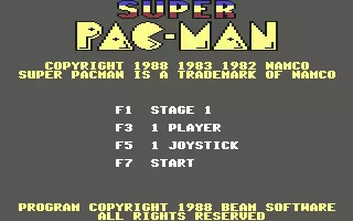 Super Pac-Man Commodore 64 Title