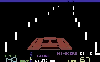Night Driver Commodore 64 Racing on a curvy road...
