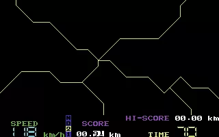 Night Driver Commodore 64 A crash!