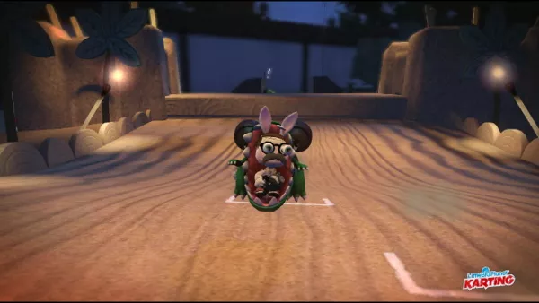 LittleBigPlanet Karting PlayStation 3 A rabbit inside a crocodile kart (in-game screenshot mode)