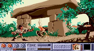 Ivanhoe Amiga Level 1 - fight near the Stonehenge-like place