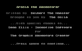 Arnold the Adventurer Commodore 64 Title Screen