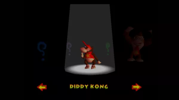 Donkey Kong 64 Wii U Selecting among characters. I only have two so far