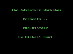 Pre - History ZX Spectrum Title screen