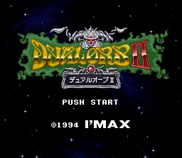 Dual Orb II SNES Title screen