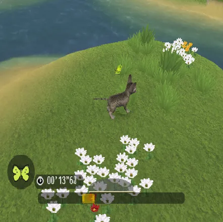 Petz: Catz 2 PlayStation 2 Catching Insects
&#x3C;br&#x3E;The player has one chance to press X when the insect, (the orange bit in the lower status bar), is beneath the net (i.e. in the middle)