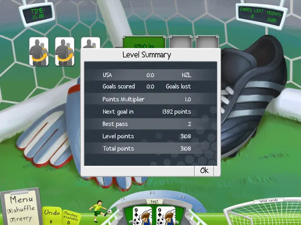 Soccer Cup Solitaire Linux Level Summary