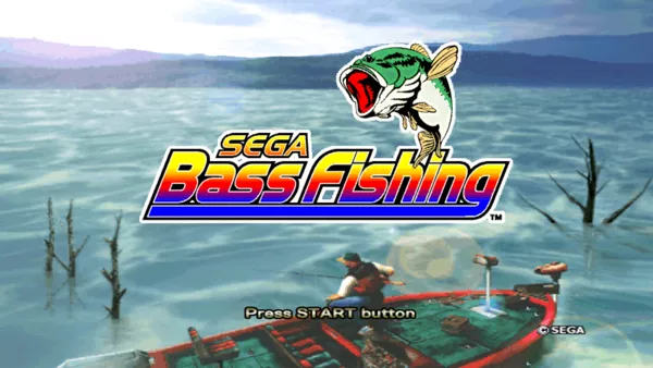 SEGA Bass Fishing Windows I wonder what kind of lake this is, with submerged trees.
