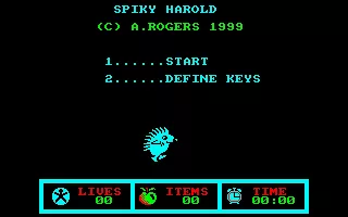 Spiky Harold Amstrad CPC Title Screen