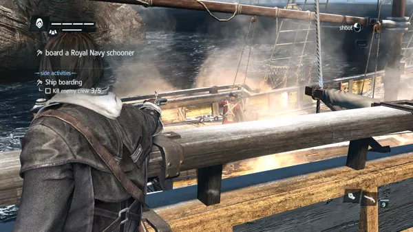 Assassin&#x27;s Creed: Rogue Windows Zoomed-in view is very handy for your pistol. Aiming at an enemy while trying to capture his ship