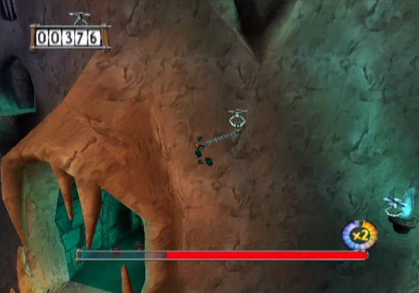 Rayman 3: Hoodlum Havoc GameCube One of the power-ups gives you the ability to swing from rings.