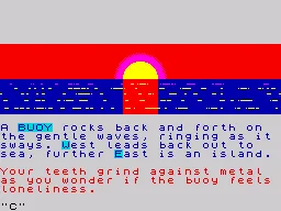 JAWS: The Text Adventure ZX Spectrum Attacking buoy