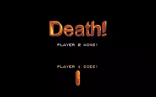 Mortal Pong DOS Game Over