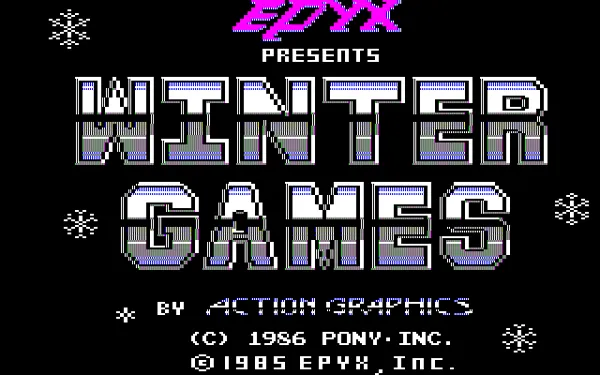 Winter Games PC-88 Title screen