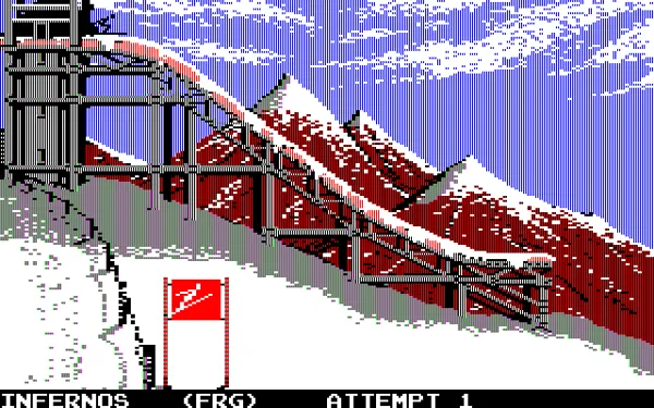 Winter Games PC-88 Ski jumping