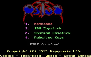 Obitus DOS The main menu (VGA)