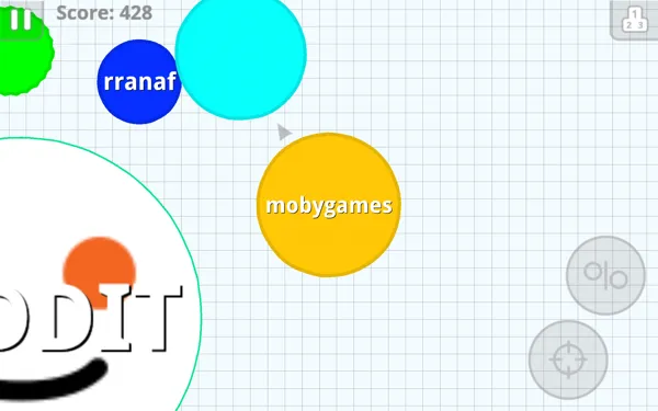 Agar.io Android A Reddit cell appears from the left.