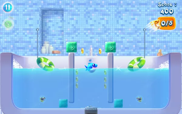 Shark Dash Android You can knock over the green blocks.