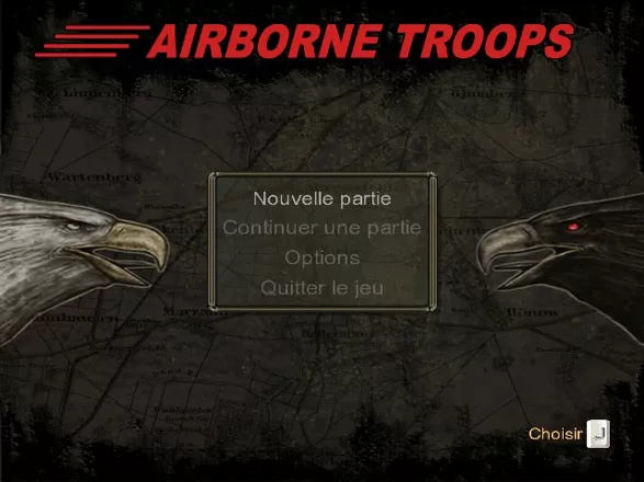 Airborne Troops: Countdown to D-Day Windows Menu screen