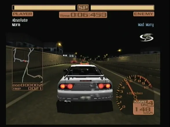 Tokyo Xtreme Racer 2 Dreamcast Going on a leisurely drive down the highway. 